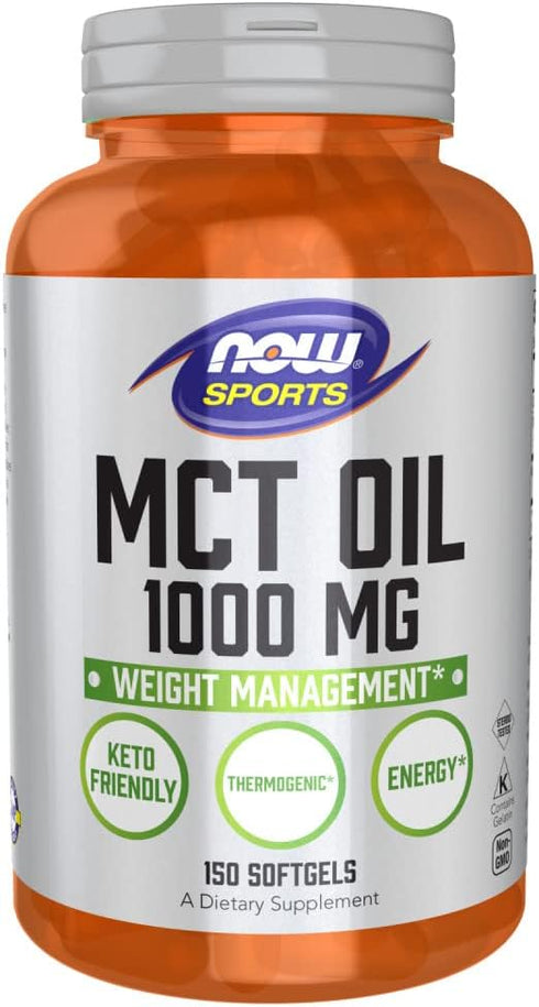Now Foods MCT Oil Softgels - 1,000 mg, 150 Count (Pack of 2)