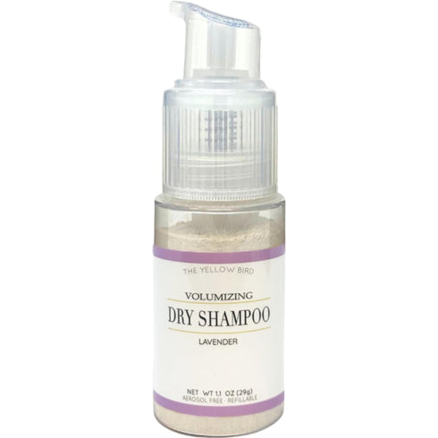 The Yellow Bird Natural Powder Dry Shampoo: Non Aerosol Pump Spray, Organic Ingredients, Lavender Oil Scent