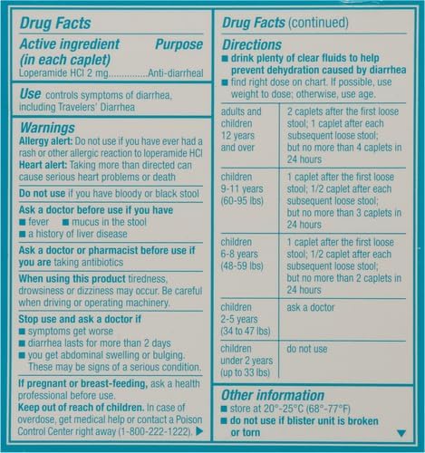 Imodium AD Diarrhea Relief Caplets - Loperamide Hydrochloride Anti-Diarrheal Medicine, 6 Count