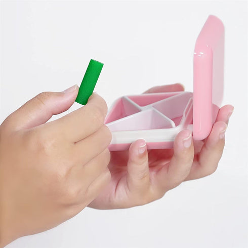 whoobell Cute Retainer Case - Slim Night Mouth Guard Case with Lid Hinge, Large Aligner Case, 1 Pack