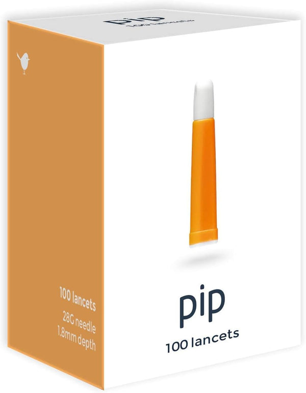Pip 100 Lancets, All-in-One 28G-1.8mm Diabetes Safety Lancets for Blood Sugar Testing