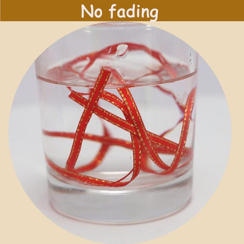 1/8" Assorted Satin Ribbon with Gold Edge Solid, 1000 Yards 3mm Continuous Thin Ribbon for Gift Wrapping, DIY Crafts,