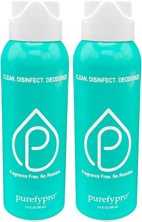 Purefypro Disinfectant Aerosol Spray (100ml, 2 Pack) – Eliminate 99.9999% Viruses and Germs, No Residue