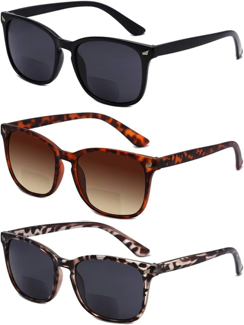 UV400 Yogo Vision Bifocal Reading Sunglasses Men Women Classic Retro Sun Readers Lightweight Outdoor Eyewear