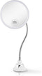 MIRRORVANA Flexible Gooseneck Makeup Mirror, 10X Magnifying, 360° Swivel, Adjustable Suction Cup for Vanity