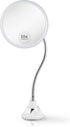 MIRRORVANA Flexible Gooseneck Makeup Mirror, 10X Magnifying, 360° Swivel, Adjustable Suction Cup for Vanity