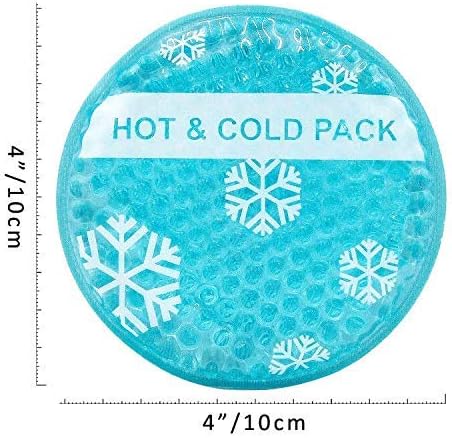 OLESILK Small Hot Cold Gel Packs, 6 Packs, Reusable Round Ice Pack for Hot and Cold Therapy, Kids Pain Relief