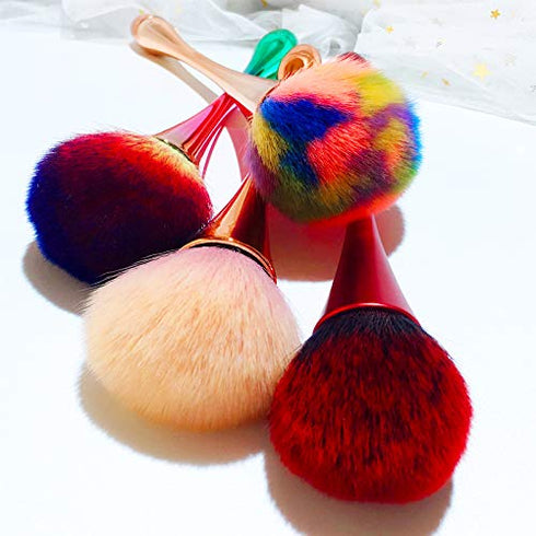 Super Large Mineral Powder Brush, Soft Fluffy Kabuki Makeup Brush for Daily Makeup (Rose Gold Color)