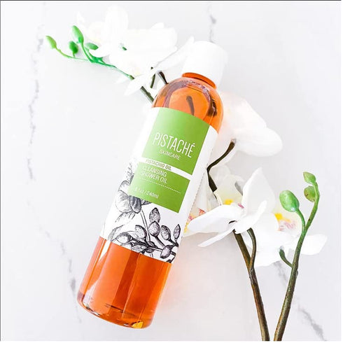 Pistaché Skincare Pistachio Oil Cleansing Shower Oil - 8.1 oz - Moisturizing and Nourishing