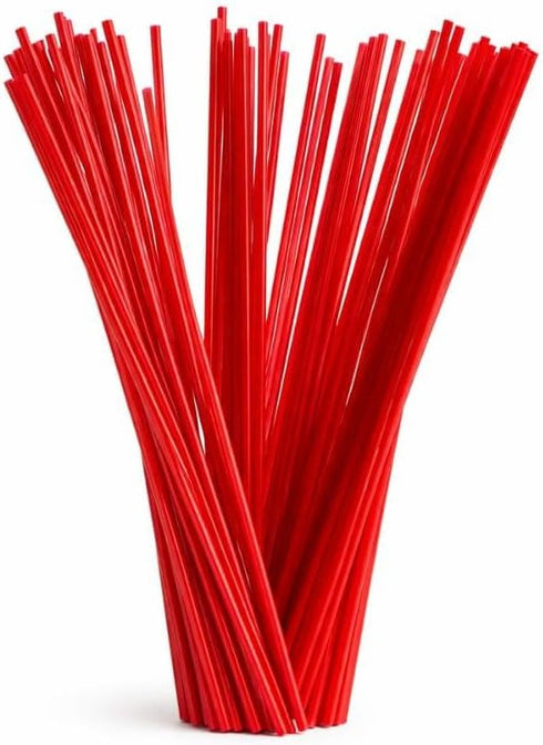 Kitchsy 8-Inch Compostable Coffee Red Stirrer Sticks Eco-Friendly Biodegradable Beverage & Cocktail Drink