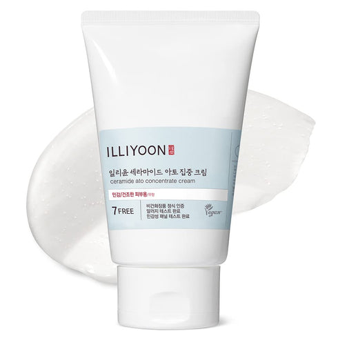 Illiyoon Ceramide Ato Concentrate Cream - Face Moisturizer for Dry & Sensitive Skin, 100hr Hydration, Vegan