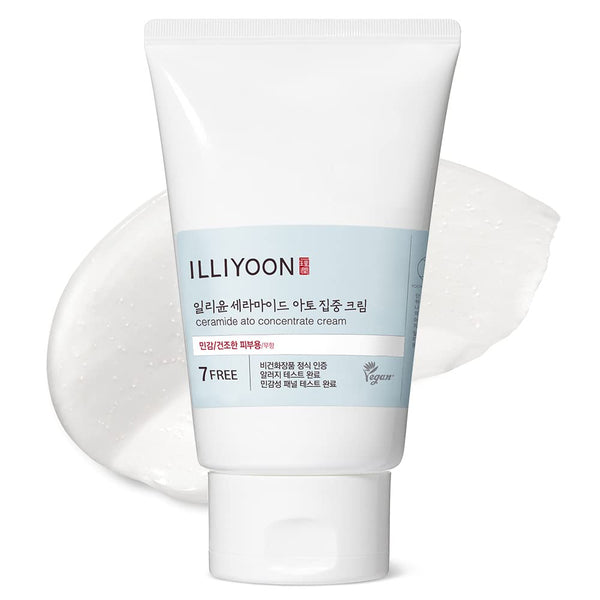 Illiyoon Ceramide Ato Concentrate Cream - Face Moisturizer for Dry & Sensitive Skin, 100hr Hydration, Vegan