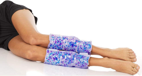 Hot Cold Shin and Calf Ice Packs by FOMI Care - 2 Pack Flexible Compress for Pain Relief, Freezable, Microwavable