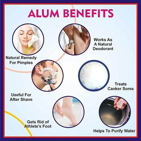 Shaving Alum Block for Men, 100% Natural Aftershave Skincare (1 Alum Block)
