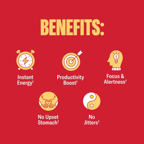 Energy Strips | Natural Instant Energy with 50mg Caffeine, L-Theanine, Vitamin B12 - 30 Strips = 30 Drinks