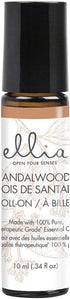 Ellia Sandalwood Essential Oil Roll-On - 10ml, 100% Pure, Therapeutic Grade