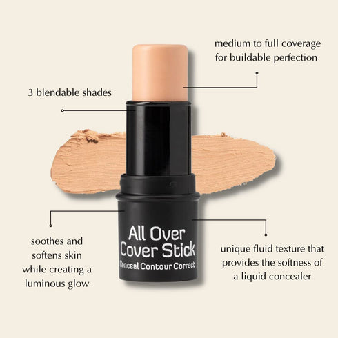 Shine-Free Balance Illuminating Foundation Stick, Vegan Concealer Stick, Free of Oils, Gluten, Allergens