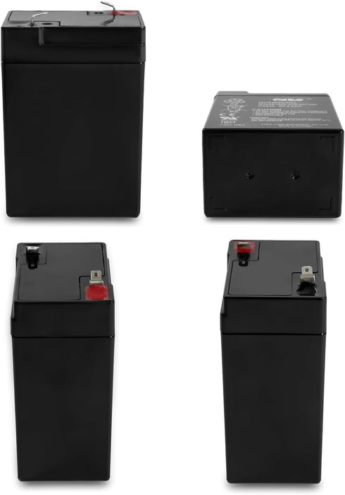 Casil 6V 4.5AH CA645 Replacement AGM SLA Rechargeable Battery with F1 Terminal (2 Pack)
