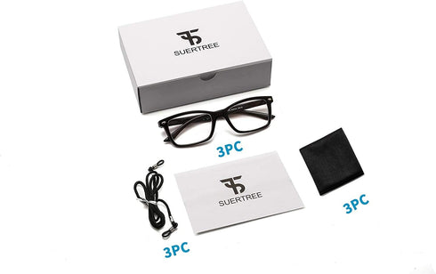 Suertree 3 Pack Reading Glasses for Men Women UV Ray Anti Glare Spring Hinge Readers Aid