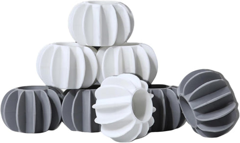 Reusable Laundry Balls Tangle Free for Washing Machines, Silicone Steamer Dryer Balls (8pcs: 4 White + 4 Gray)