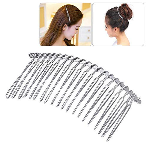 Rocutus 10 Pieces Fancy DIY Metal Wire Twist Bridal Wedding Veil Combs for Women (Mixed)