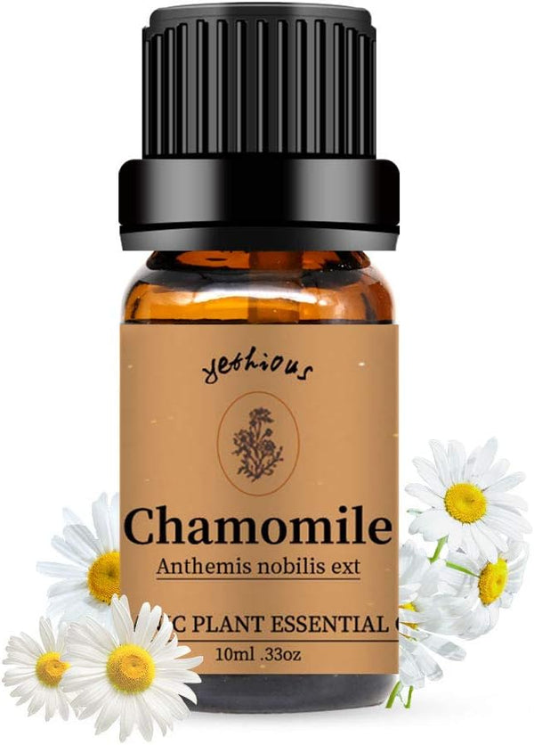 Yethious Organic Chamomile Essential Oil, 100% Pure Aromatherapy Oils for Diffuser, Skin, Hair - 10ml