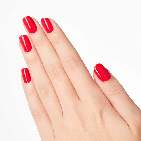 OPI Nail Lacquer, Opaque Light Red Crème Chip Resistant Nail Polish, Vegan
