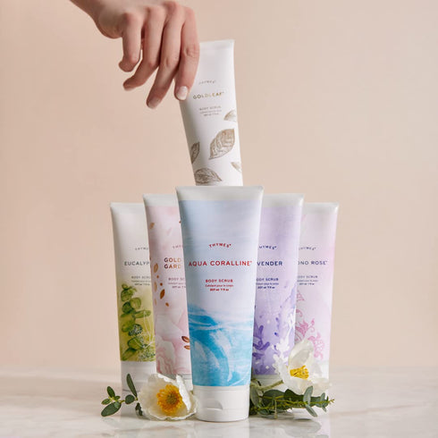Thymes Kimono Rose Body Scrub - Moisturizing and Exfoliating Body Scrub for Skin Care Routine (7 Fl Oz)