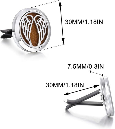 Ucubwfu 4pcs 30mm-Aromatherapy 4pcs Set 40 Car Aromatherapy Clip, Car Aromatherapy Essential Oil Diffuser, Car