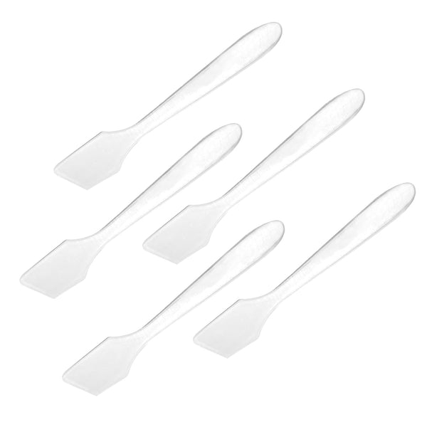 Mini Disposable Plastic Cosmetic Spatulas - SumDirect 400 Pcs Frosted Clear Skincare Makeup Mask Spatula