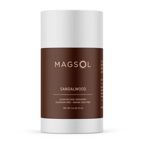 MAGSOL Natural Deodorant for Men & Women, Aluminum Free, Gentle on Skin, Sandalwood