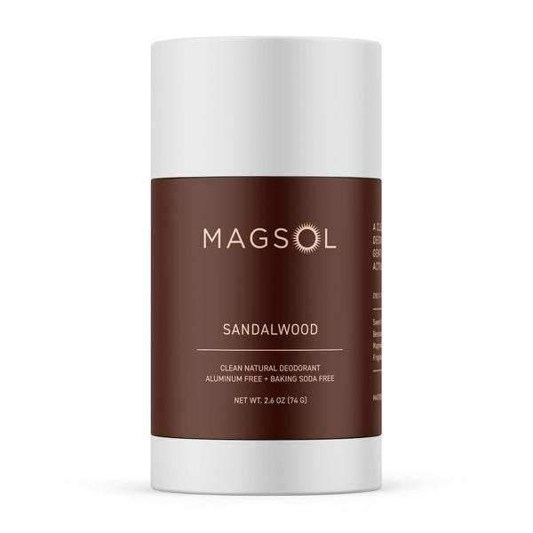 MAGSOL Natural Deodorant for Men & Women, Aluminum Free, Gentle on Skin, Sandalwood