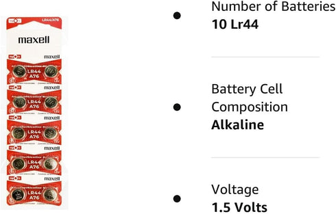Maxell LR44 1.5V Alkaline Battery
