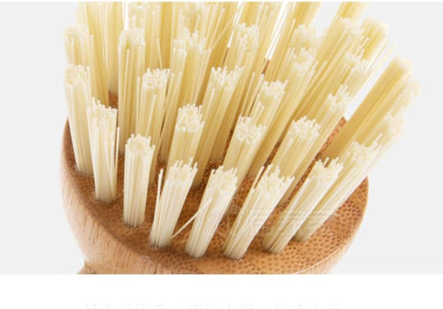 Zerodeko Wok Cleaning Tool, Wooden Dish Brush Kitchen Cleaning Sponge Bath Tub Scrubber