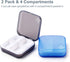 2 Pack Portable Travel Pill Organizer Case, Cute Small Daily Pill Box BPA Free Plastic Medicine Holder Container (4