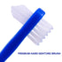 OASISGUEST Denture Cleaning Brush Set, T-Shaped Special Toothbrush, Hard Toothbrush for Denture Care (Blue, Red, White).
