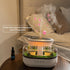 hwnguJ Design7 250ml Upgrade Raindrop Humidifier Essential Oil Diffuser with Natural White Noise and Landscape Led