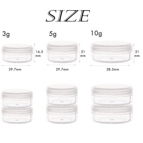 ZEJIA 3 Gram Sample Containers with Lids, 50 Count Tiny Jars, 3ML Makeup Cosmetic Containers for Beauty Products