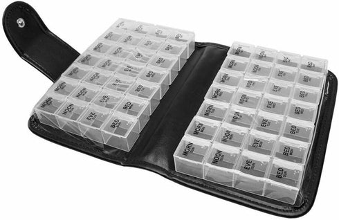 yunchin 14 Daily Weekly Pill Box Organizer Medicine Travel Case Day AM PM Planner