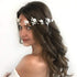 Unicra Silver Bridal Hair Vine Flower Piece, Leaf Party Hair Accessories, Crystal Hair Jewelry Rhinestone Headpieces
