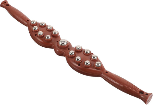 Massage Roller Tool with Metal Balls, Handheld Back and Neck Massager for