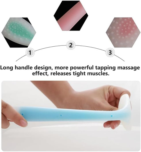 Hammer 2pcs Healifty Silicone Body Massage Pat Back Massage Tool for Shoulder Neck Foot