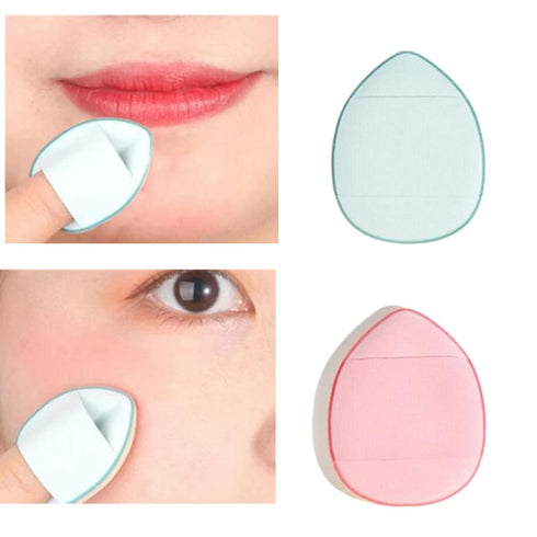 10 Pack Finger Powder Puff with Holder Strap, Mini Fingertip Makeup Sponge Pad for Liquid Foundation and Cream