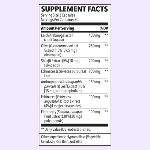 Immuni-T - Immune Support Vitamin Supplement for Cold & Flu Relief - 90 Capsules