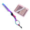 Professional Hair Styling Feather Razor + 10 Replacement Blades, Stainless Steel, Rainbow Color