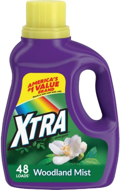 Xtra LAUNDRY DETERGENT LIQUID MOUNTAIN RAIN JUG 57.6 FLUID OUNCE