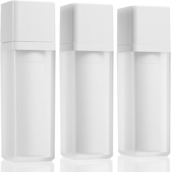 NOLITOY 3Pcs 30ml Airless Pump Bottles - Lotion Dispenser Travel Size Pump Container for Cosmetics Skin Care