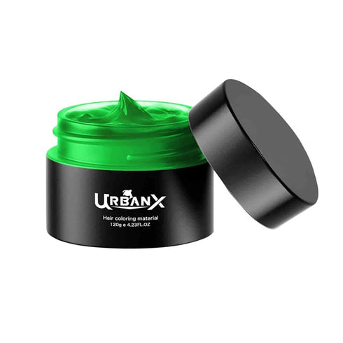 UrbanX Washable Hair Coloring Wax - Unisex Color Dye Styling Cream, Temporary Pomade for Party Cosplay (Green)