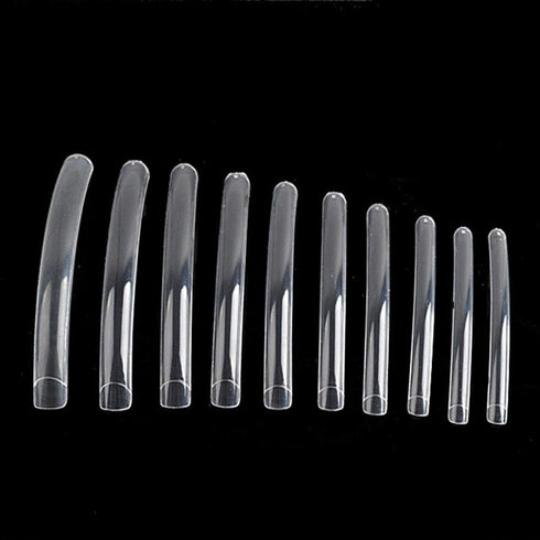 Yimart 100pcs Extra Long Curve Nail Tip, White/Clear/Natural, UV Gel French Acrylic False Nail Art