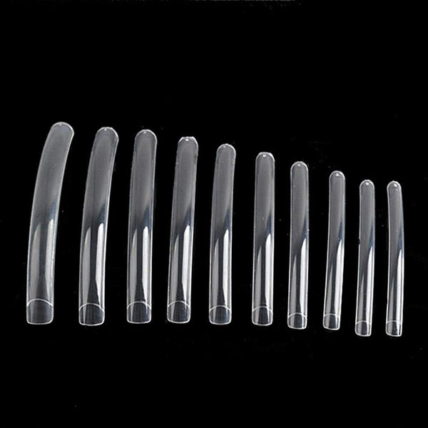 Yimart 100pcs Extra Long Curve Nail Tip, White/Clear/Natural, UV Gel French Acrylic False Nail Art